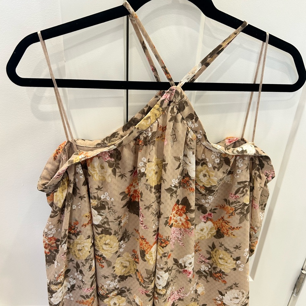 Floral Beige Women's Top